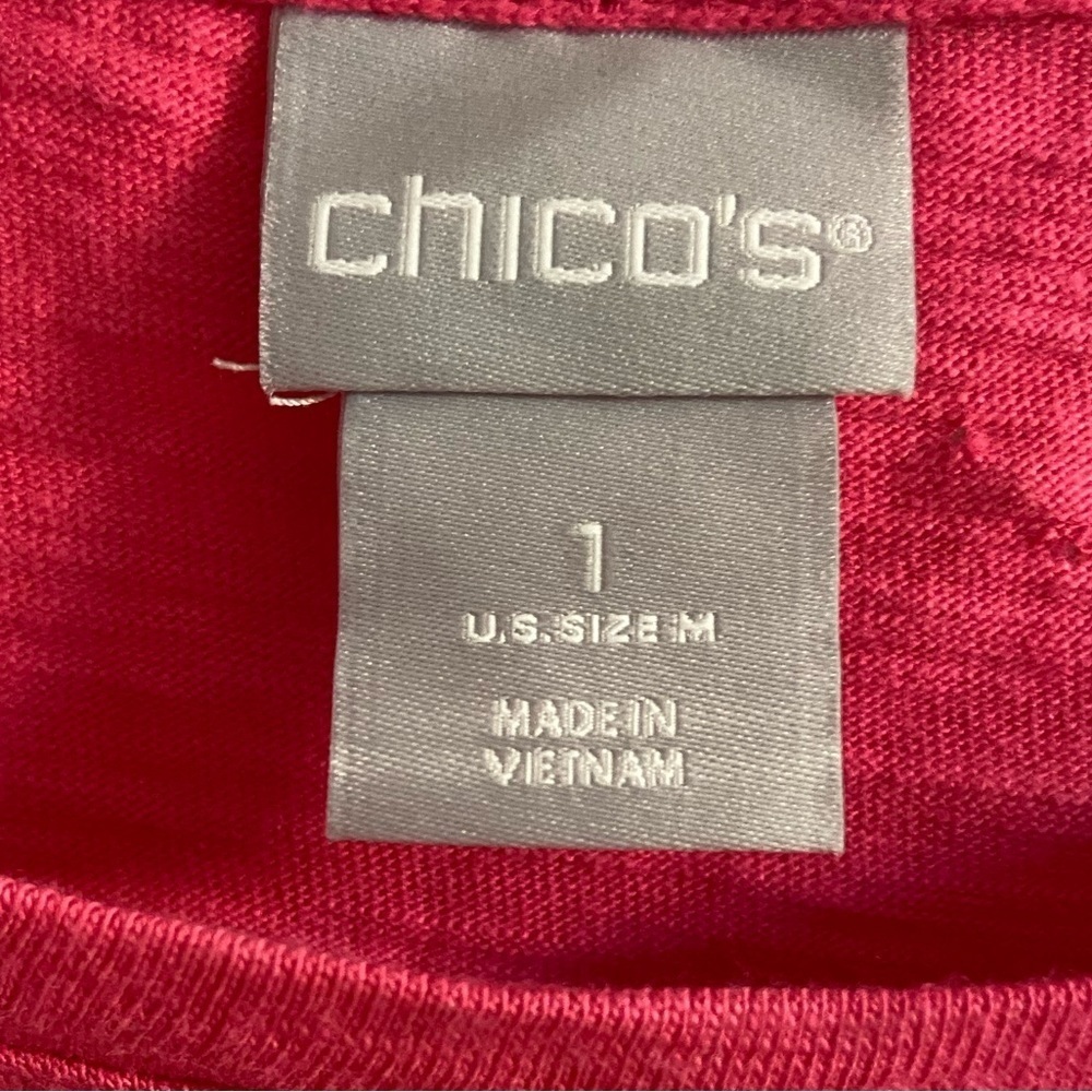 Chico’s pink short sleeve crewneck top modal blend Medium NWT - Picture 5 of 7
